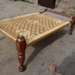 Charpai with Brass Ring Decoration